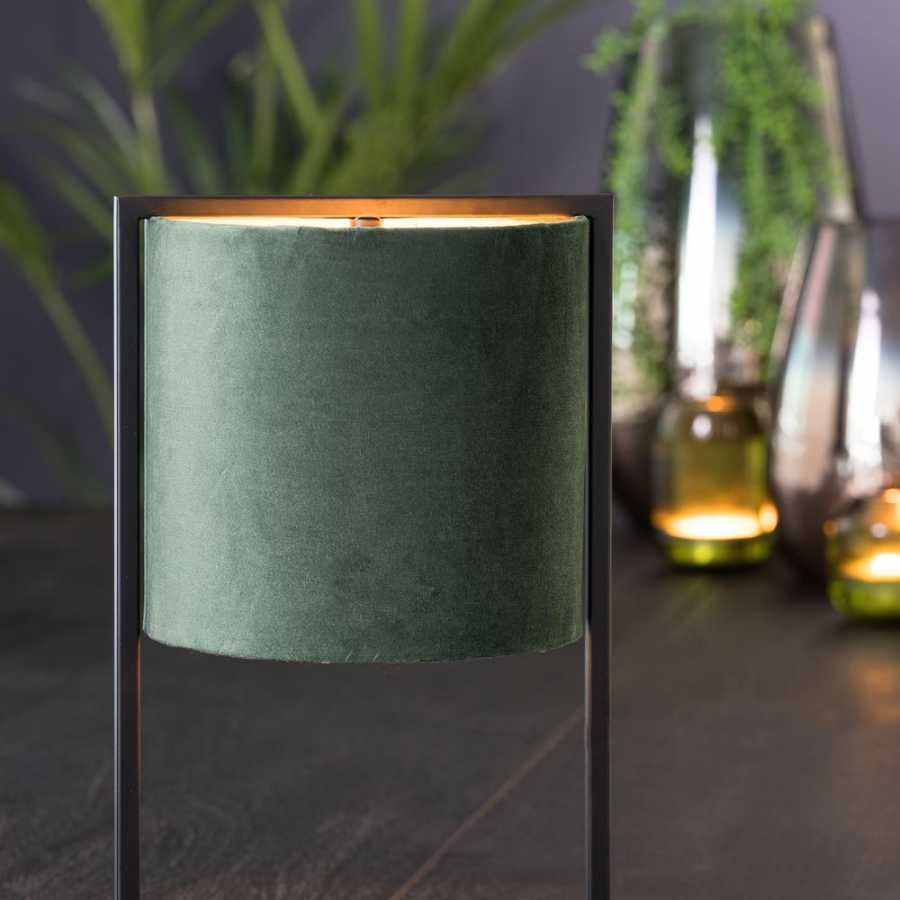 Light and Living Santos Table Lamp - Dark Green - Small