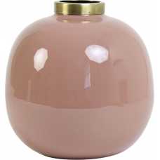 Light and Living Chow Round Vase - Light Pink