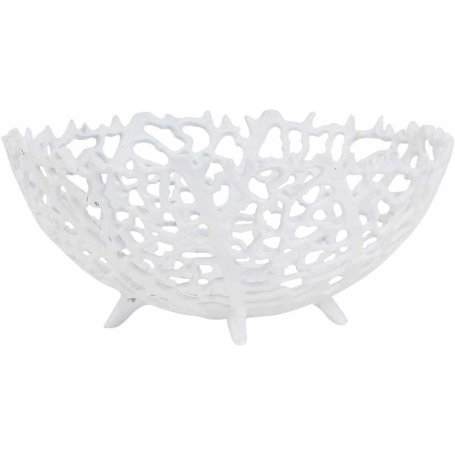 Light and Living Galaxa Fruit Bowl - White - Small