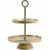 Light and Living Lutek 2 Cake Stand - Gold