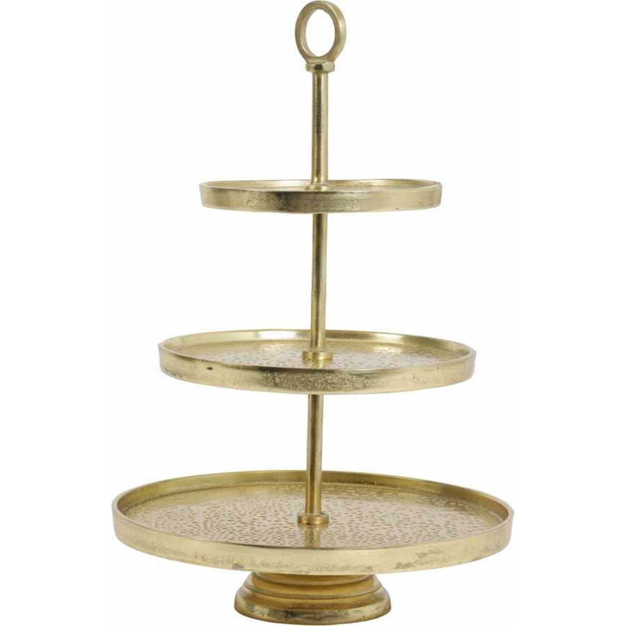 Light and Living Lutek 3 Cake Stand - Gold