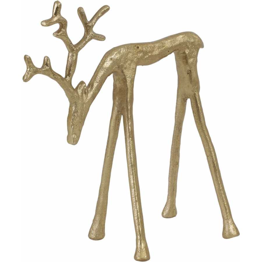 Light and Living Deer Ornament - Gold - Small