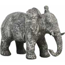 Light and Living Elephant Ornament - Grey