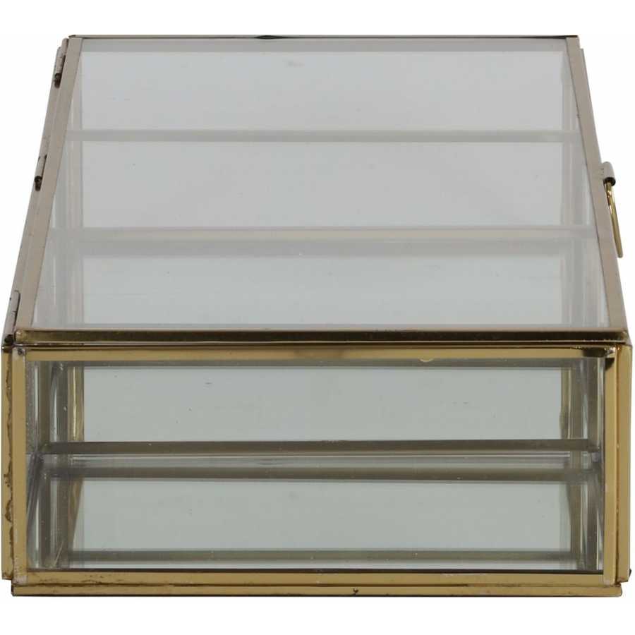Light and Living Alessina Glass Storage Box - Gold