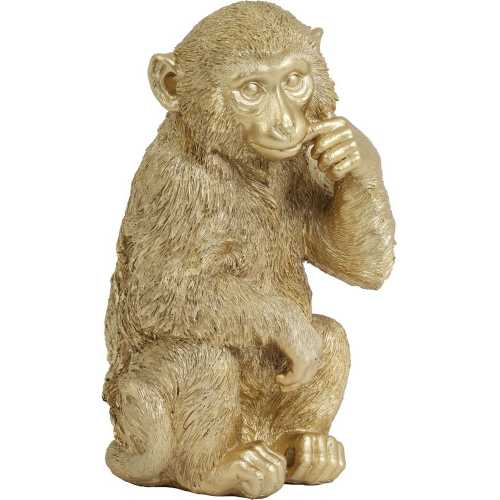 Light and Living Monkey Ornament - Gold