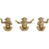 Light and Living Monkey Ornaments - Set of 3 - Gold