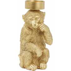 Light and Living Monkey Candle Holder - Gold