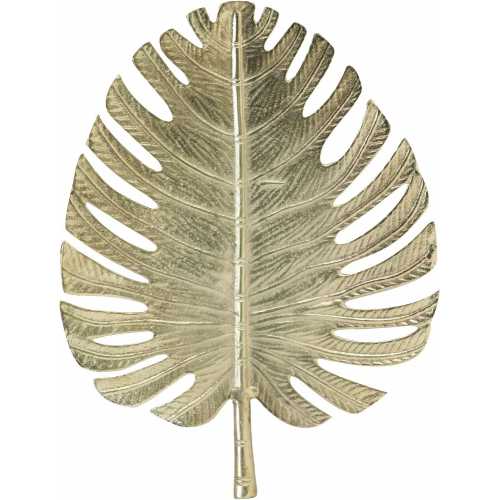 Light and Living Leaf Wall Ornament - Gold