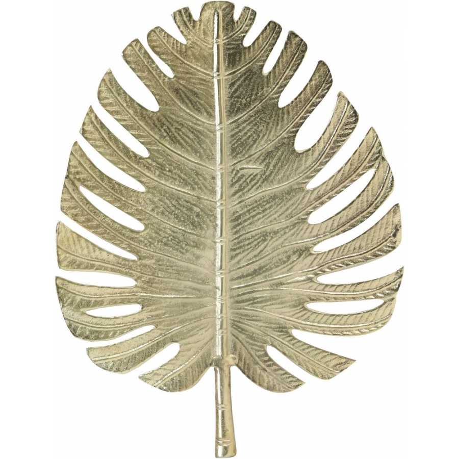 Light and Living Leaf Wall Ornament - Gold - Small