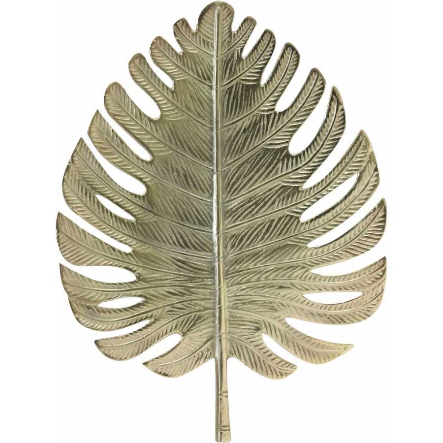 Light and Living Leaf Wall Ornament - Gold - Large