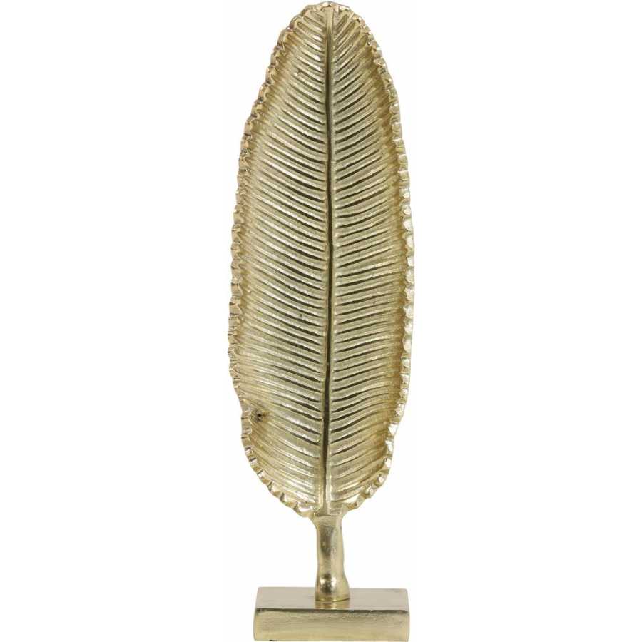 Light and Living Leaf Ornament - Gold - Small
