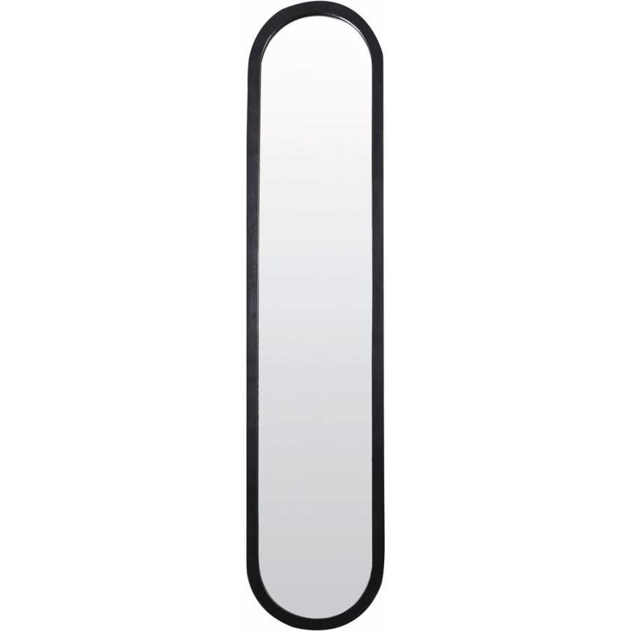 Light and Living Farah Oval Wall Mirror - Black - Large