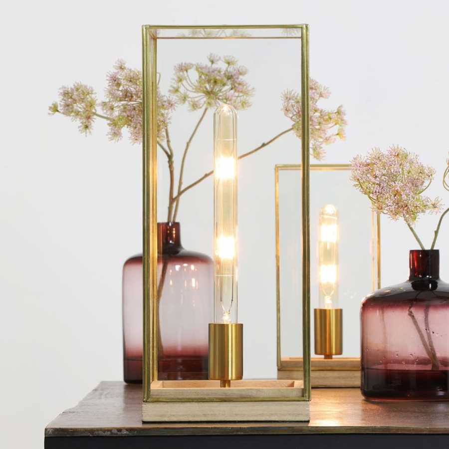 Light and Living Askjer Table Lamp - Natural & Bronze