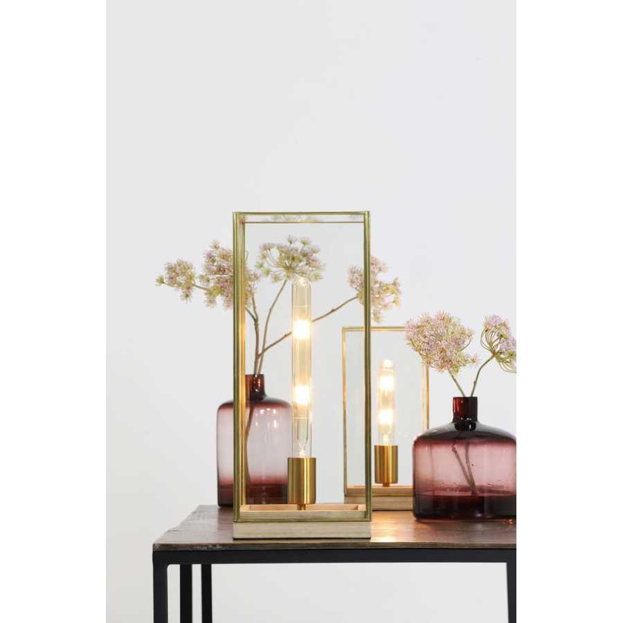 Light and Living Askjer Table Lamp - Natural & Bronze