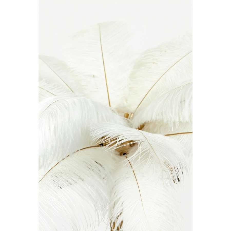 Light and Living Feather Table Lamp - White
