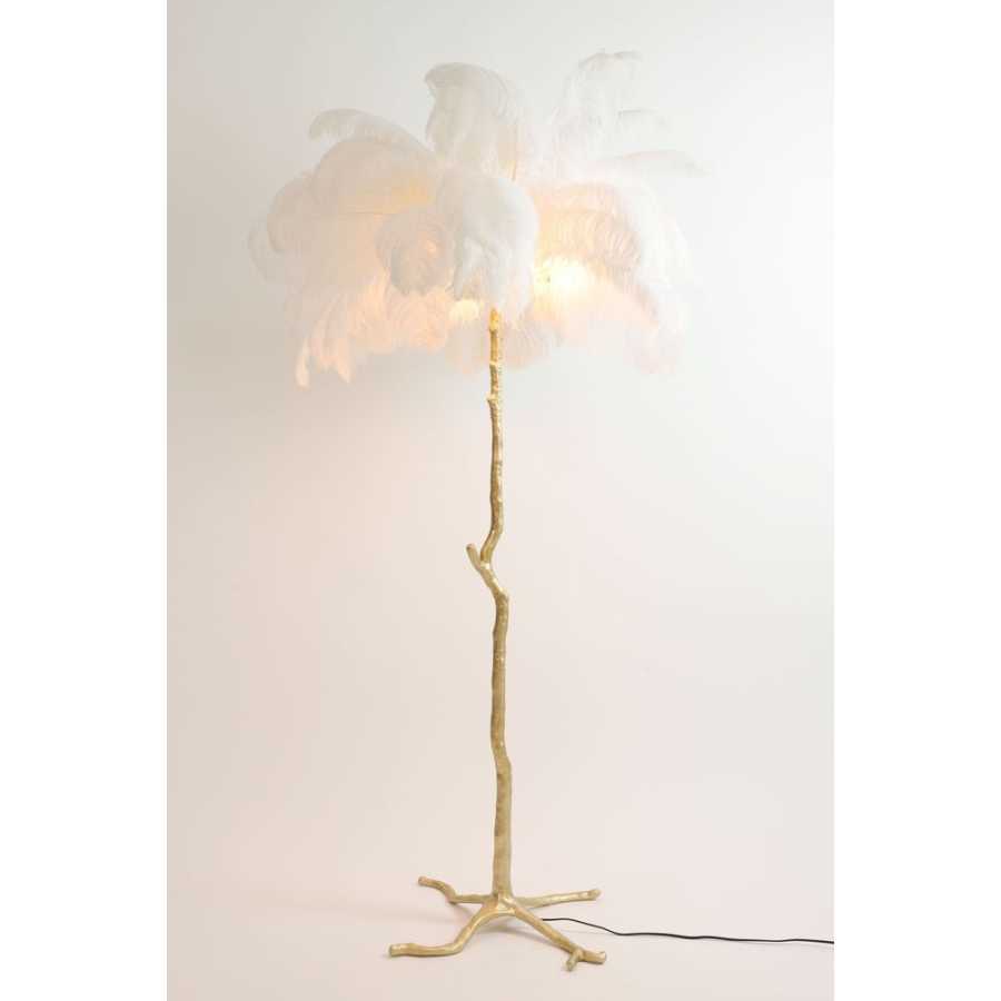 Light and Living Feather Floor Lamp - White