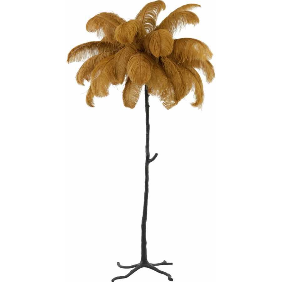 Light and Living Feather Floor Lamp - Brown