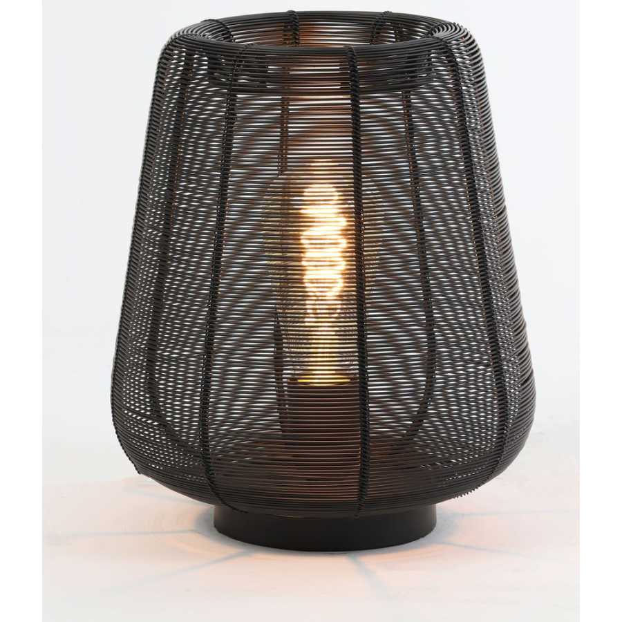 Light and Living Adeta Table Lamp - Black - Small