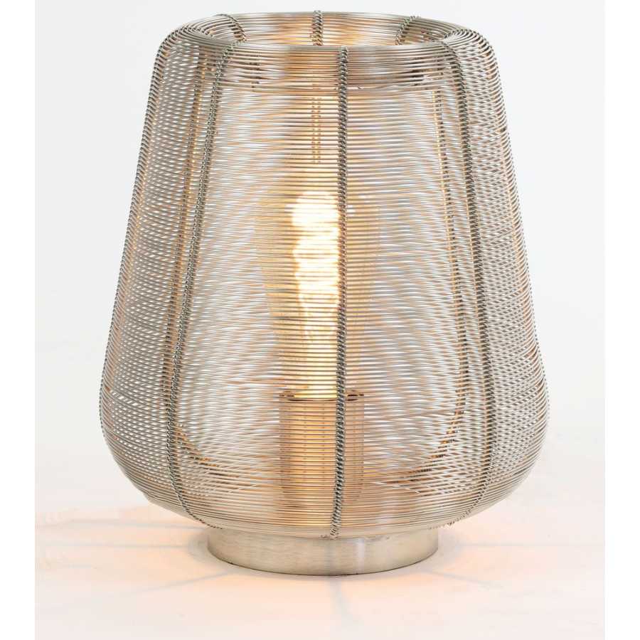 Light and Living Adeta Table Lamp - Silver - Small