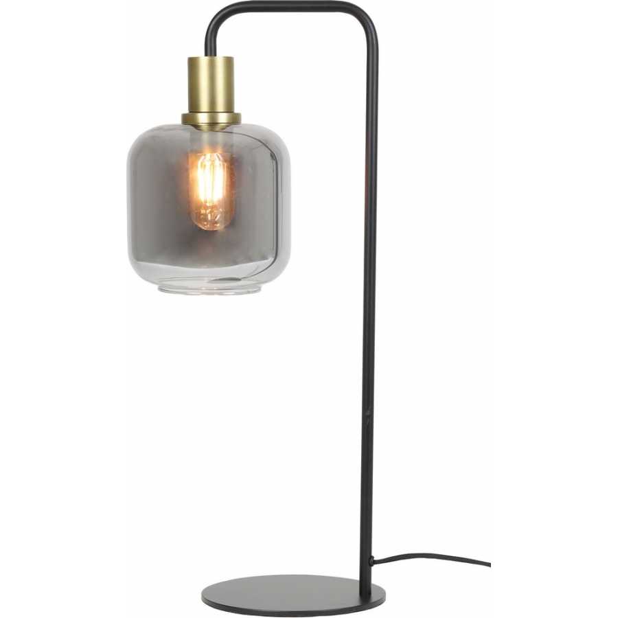 Light and Living Lekar Table Lamp - Bronze & Smoked