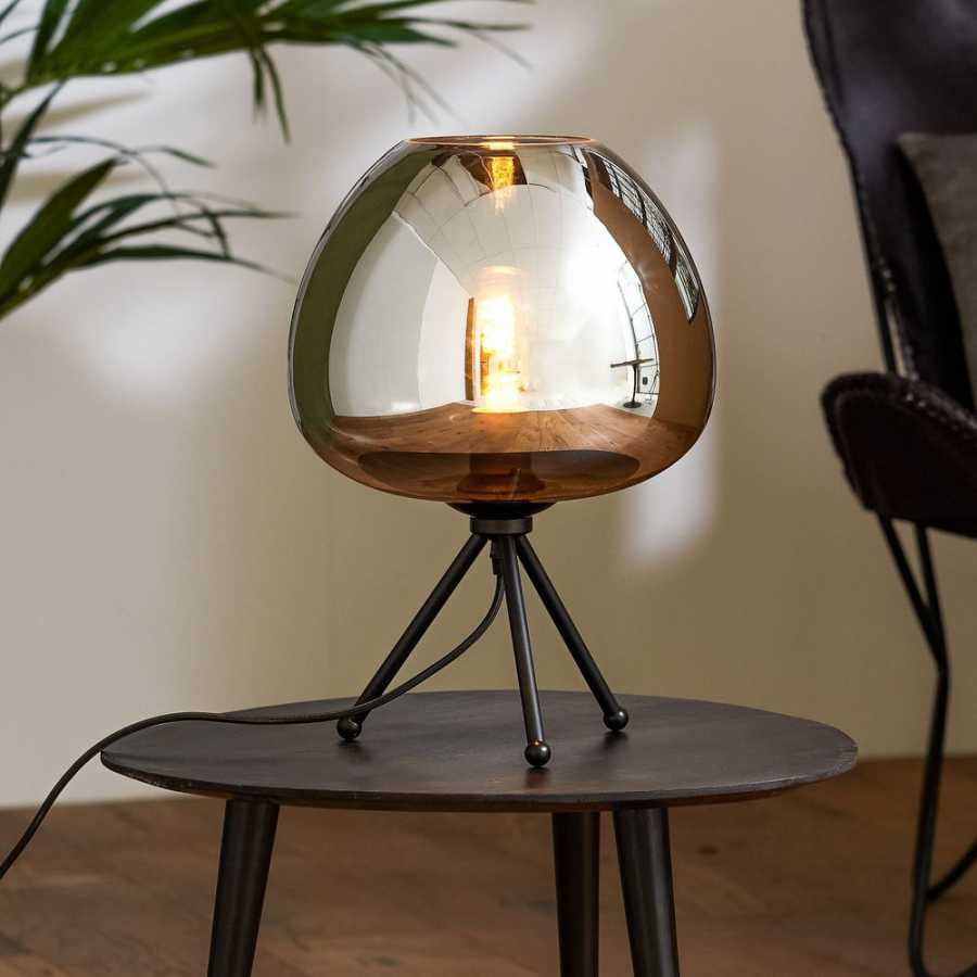 Light and Living Mayson Table Lamp - Smoked