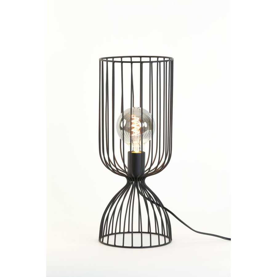 Light and Living Lazar Table Lamp - Black - Medium