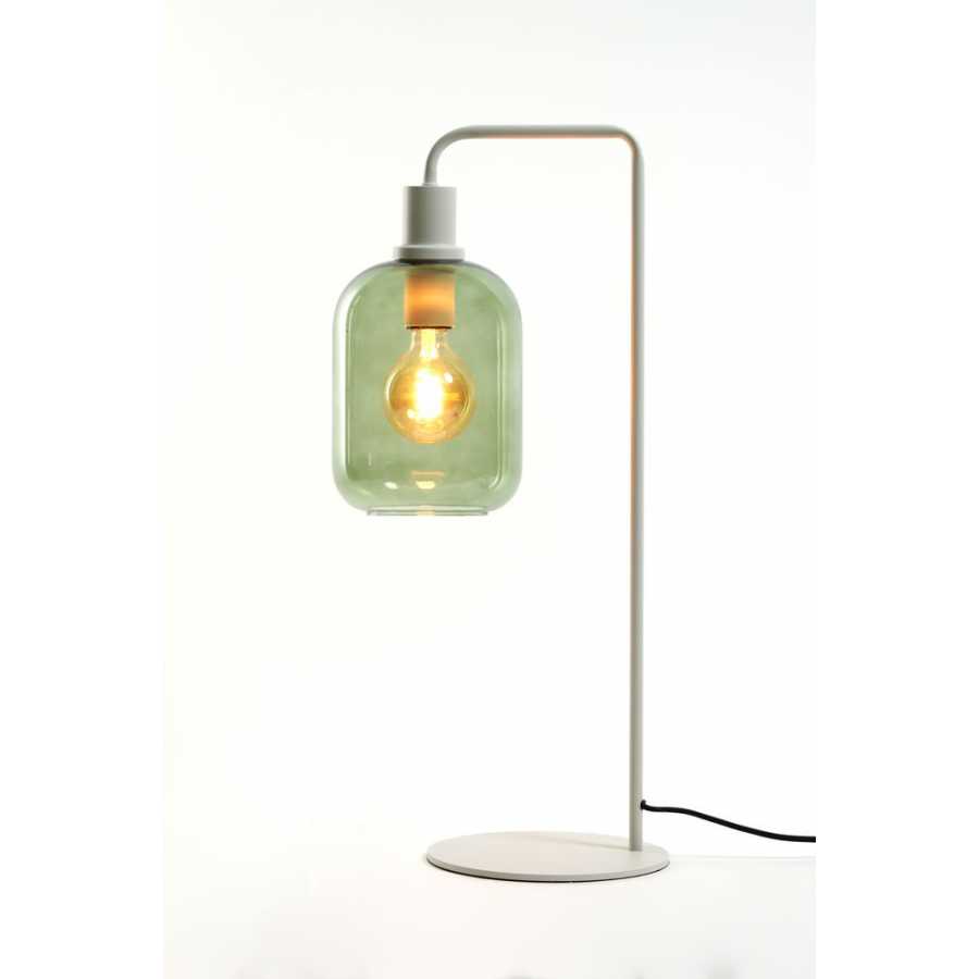 Light and Living Lekar Table Lamp - Grey & Green