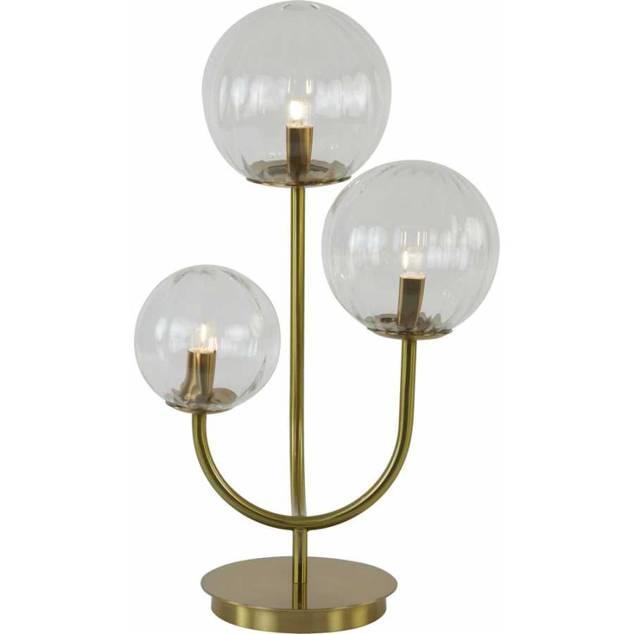 Light and Living Magdala 3 Table Lamp - Clear