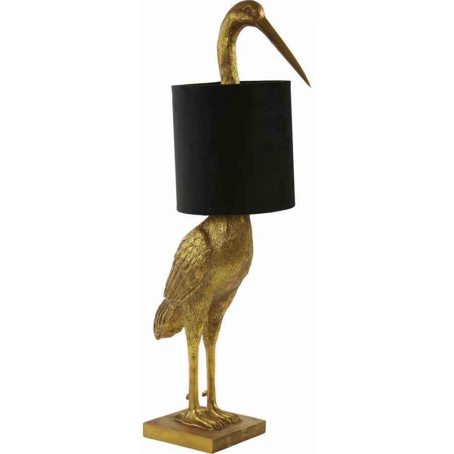 Light and Living Crane Table Lamp - Gold