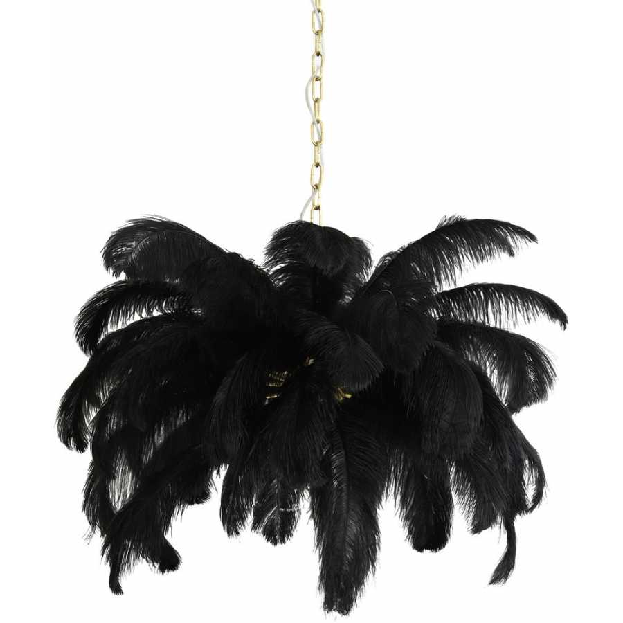 Light and Living Feather Pendant Light - Black