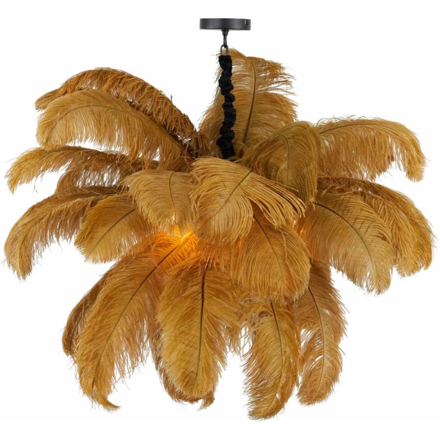 Light and Living Feather Pendant Light - Brown