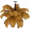 Light and Living Feather Pendant Light - Brown