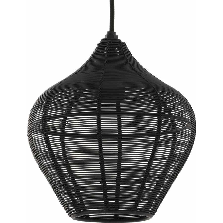 Light and Living Alvaro Pendant Light - Black - Small