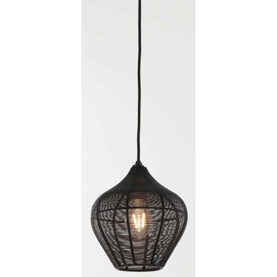 Light and Living Alvaro Pendant Light - Black - Small