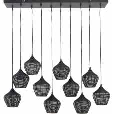 Light and Living Alvaro 10 Pendant Light - Black