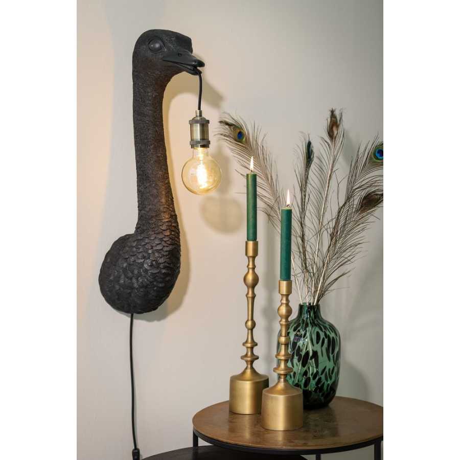 Light and Living Ostrich Wall Light - Black - Large