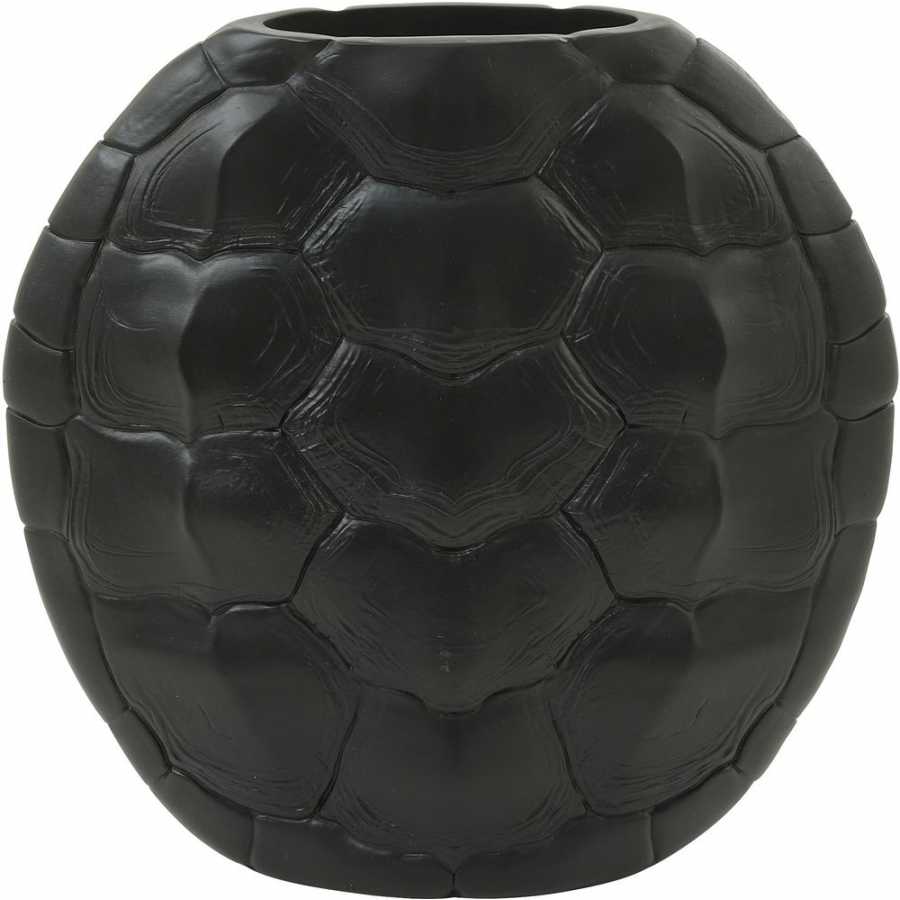 Light and Living Turtle Vase - Black - Small