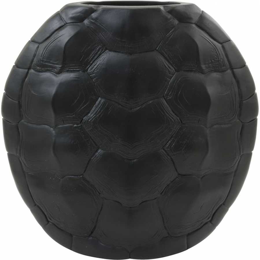 Light and Living Turtle Vase - Black - Medium