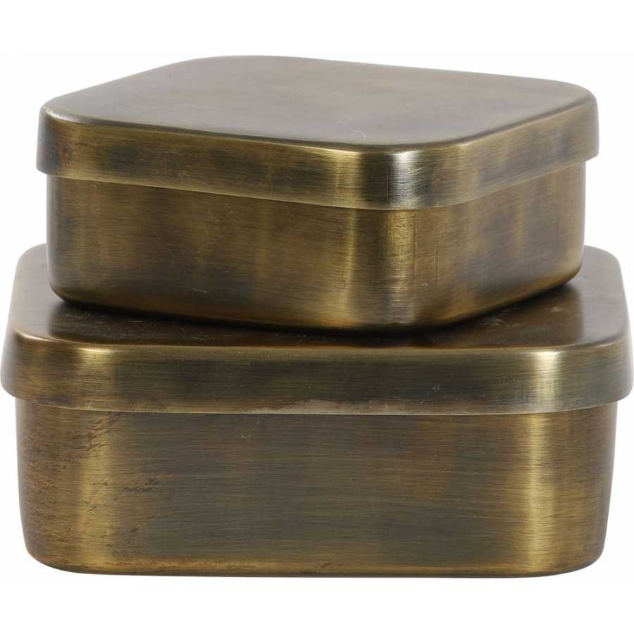 Light and Living Samuel Decorative Boxes - Set of 2 - Bronze