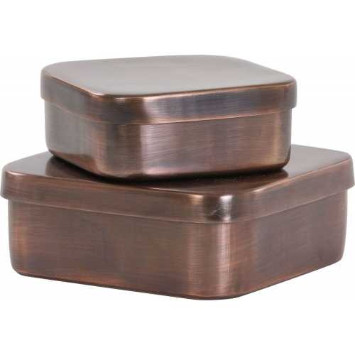 Light and Living Samuel Storage Boxes - Set of 2 - Copper