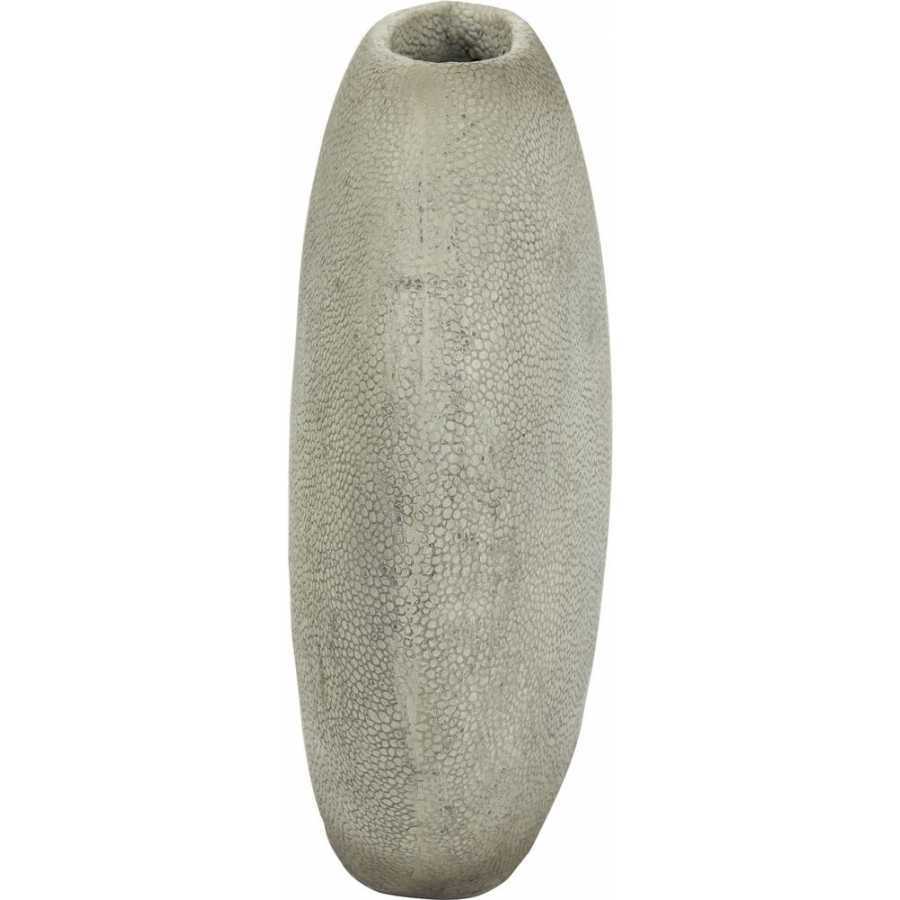 Light and Living Rayskin Round Vase - Grey - Medium