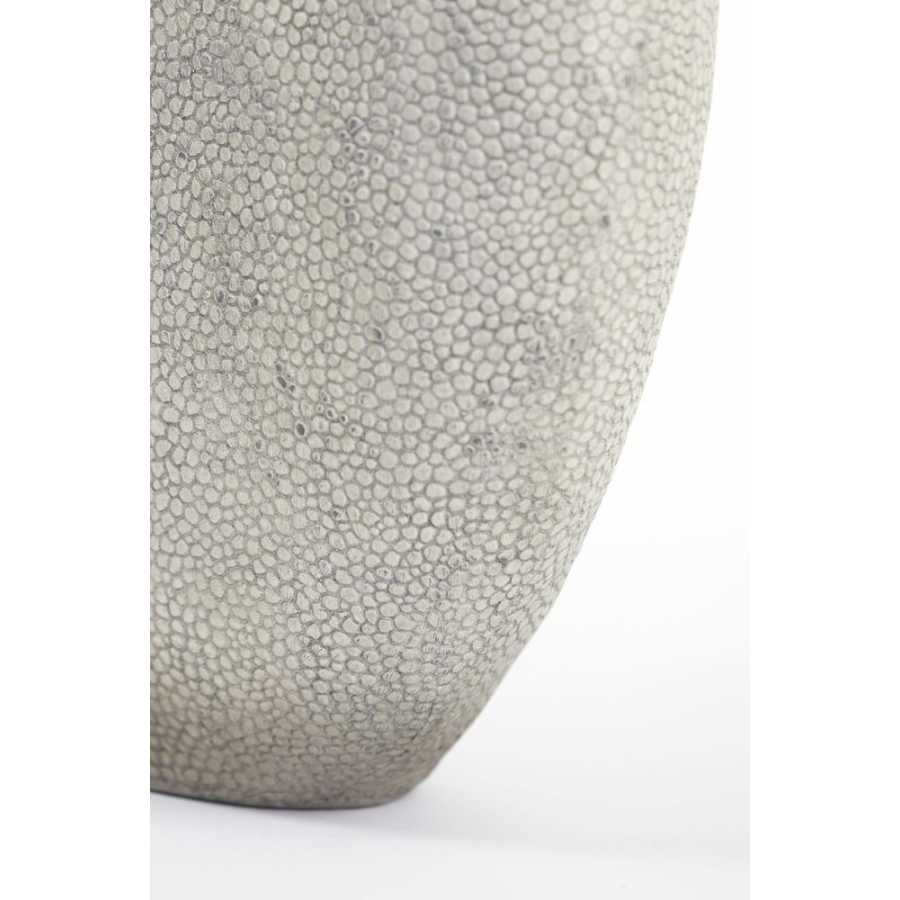Light and Living Rayskin Round Vase - Grey - Medium
