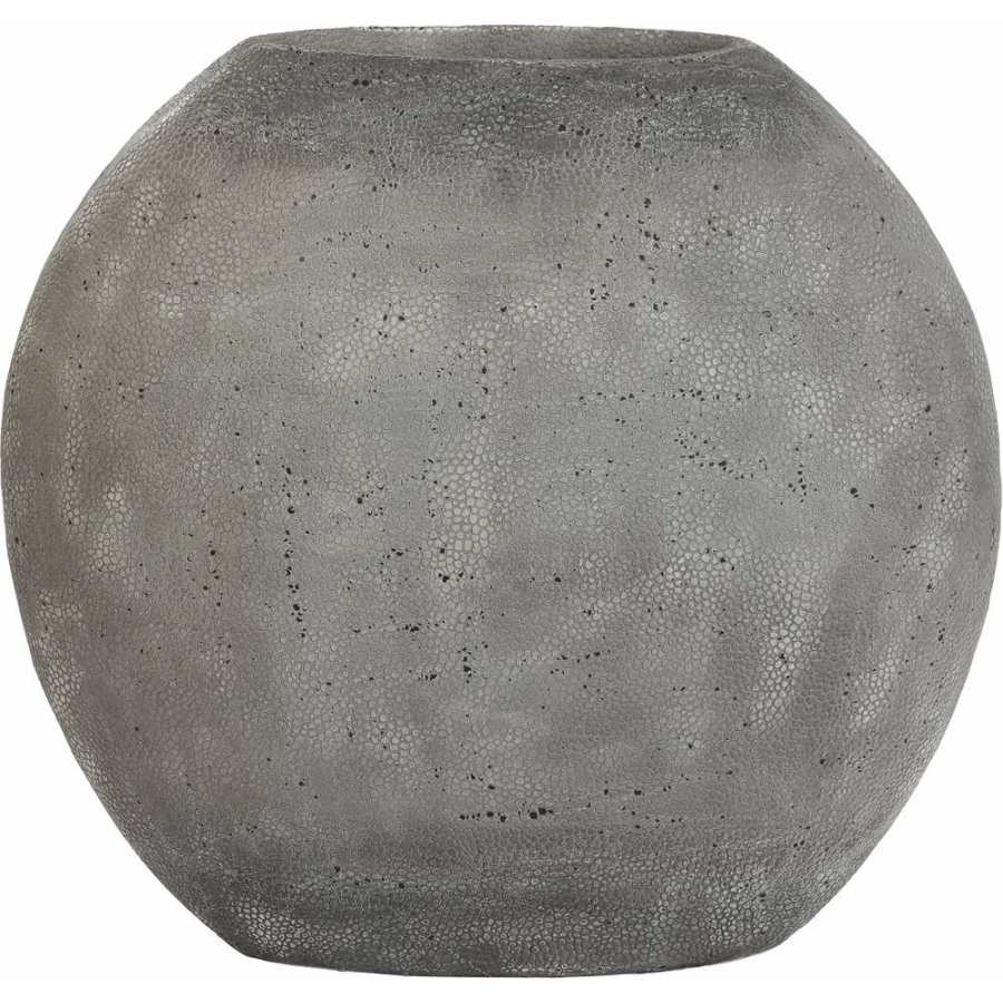 Light and Living Rayskin Round Vase - Grey - Large