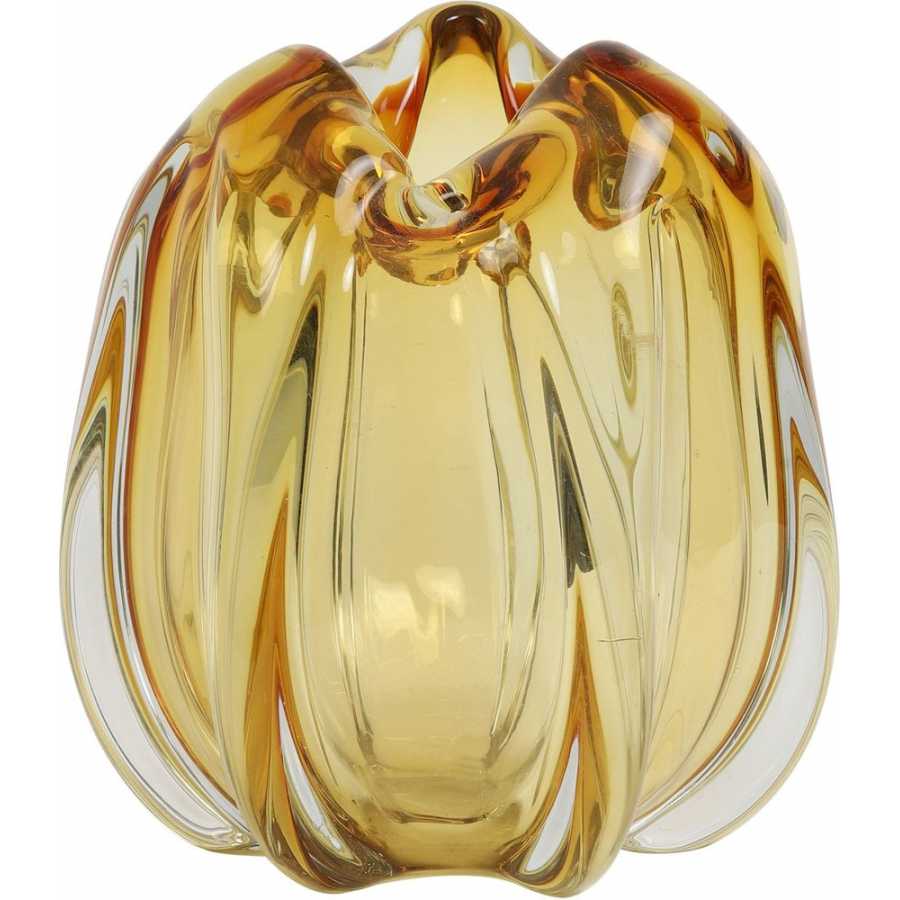 Light and Living Murela Round Vase - Amber - Small