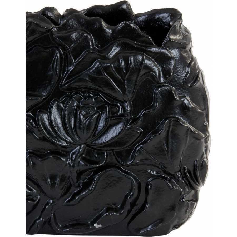 Light and Living Palesa Flat Vase - Black