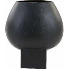 Light and Living Partida Round Vase - Black