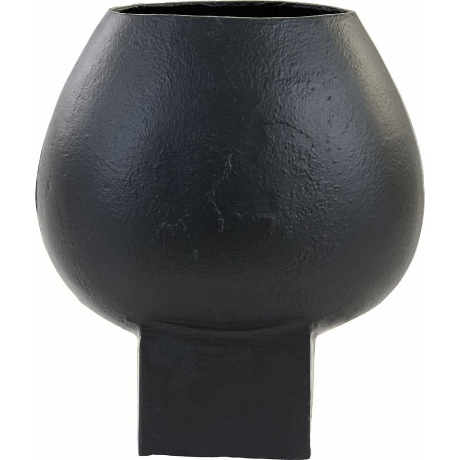 Light and Living Partida Round Vase - Black - Small