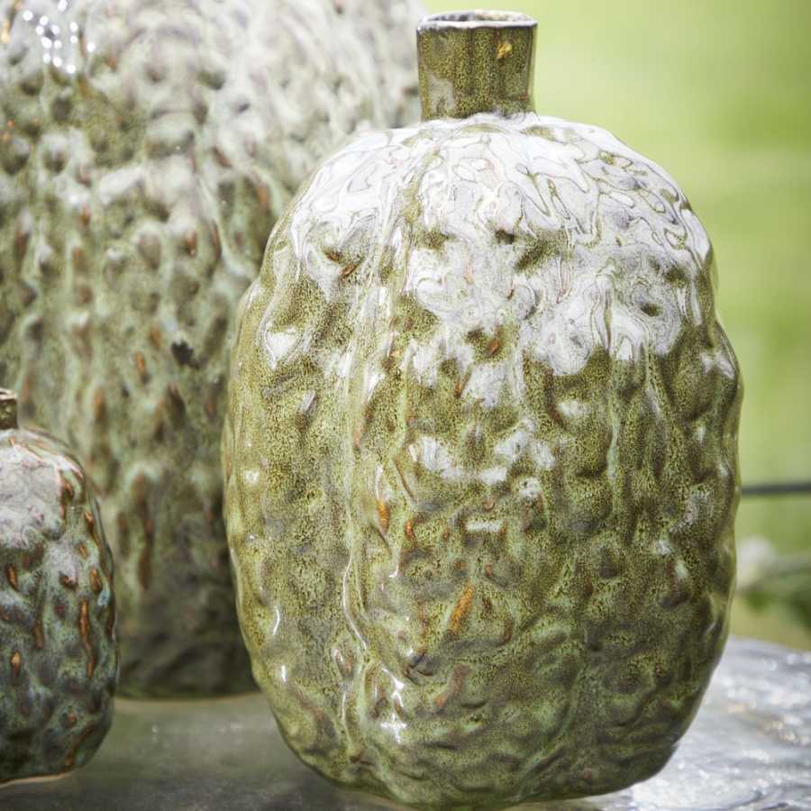 Light and Living Atol Vase - Moss Green