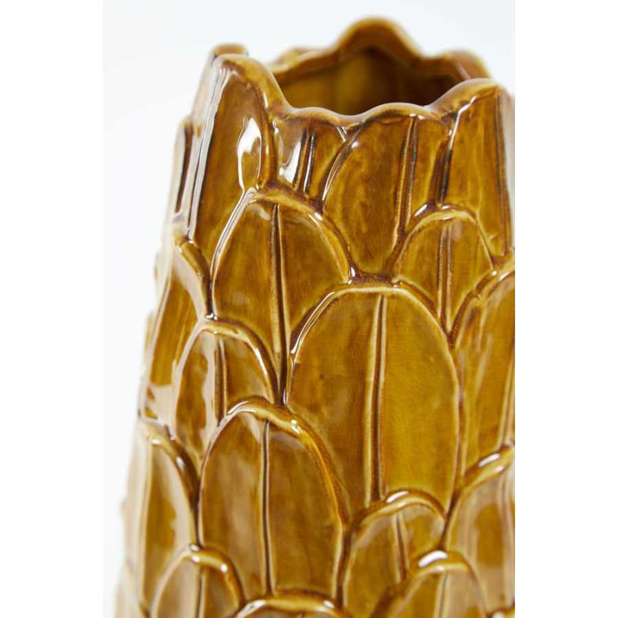 Light and Living Toine Vase - Yellow - Small