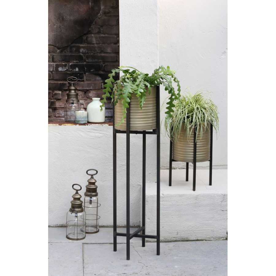 Light and Living Caski Plant Stand - Silver